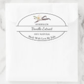 Einfache, hausgemachte Vanilla Extrahierung Ovaler Aufkleber (Tasche)