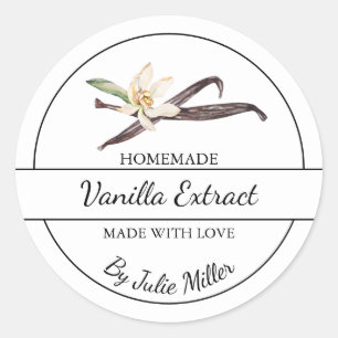 Einfache, hausgemachte Vanilla Extrahierung Runder Aufkleber