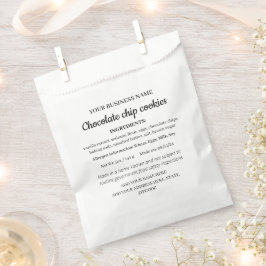 Einfache hausgemachte Waren Cottage Law Zutat Geschenktütchen