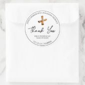 Einfache hausgemachte Zimtextrakt Danke Label Runder Aufkleber (Tasche)