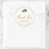 Einfache, hausgemachte Zucchini Pickle Danke Label Runder Aufkleber (Tasche)