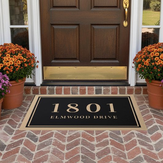 Einfache Hausnummer und Adresse Fußmatte