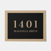 Einfache Hausnummer und Adresse Fußmatte (Vorderseite)