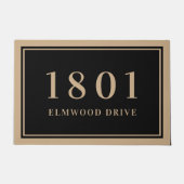 Einfache Hausnummer und Adresse Fußmatte (Vorderseite)