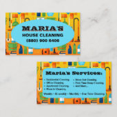 Einfache Hausreinigung Janitorial Business Card Visitenkarte (Vorne/Hinten)