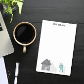 Einfache Hausschlüssel Real Anwesen Agent Post-it Klebezettel