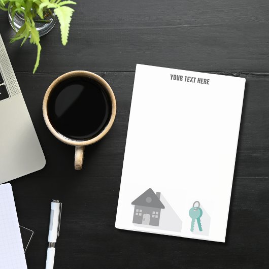 Einfache Hausschlüssel Real Anwesen Agent Post-it Klebezettel