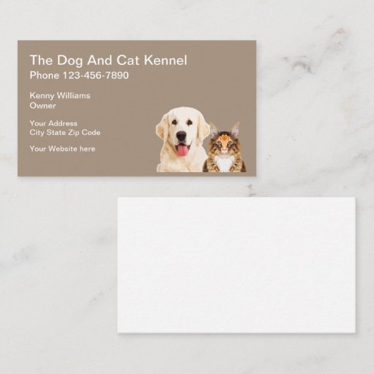 Einfache Haustier-Hundehütte Visitenkarte (Vorne/Hinten)