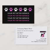 Einfache Haustier-Modell-Visitenkarten Visitenkarte (Vorne/Hinten)