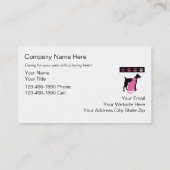 Einfache Haustier-Modell-Visitenkarten Visitenkarte (Rückseite)