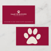 einfache Haustiertatze Visitenkarte (Vorne/Hinten)