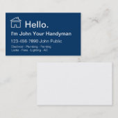 Einfache Heimwerker-Visitenkarten Visitenkarte (Vorne/Hinten)