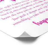 Einfache, heiß rosa Windeln für späte Nächte | Bab Poster (Ecke)