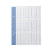 Einfache hellblaue 21,6x28cm-Dreispalten-Checklist Notizblock (Rotiert)