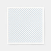 Einfache hellblaue Gingham-Babydusche Serviette (Vorderseite)