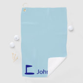 Einfache, hellblaue und dunkelblaue Flagge Golfhandtuch (Insitu)