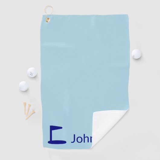 Einfache, hellblaue und dunkelblaue Flagge Golfhandtuch (Insitu)