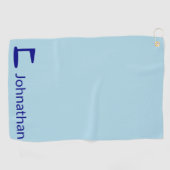 Einfache, hellblaue und dunkelblaue Flagge Golfhandtuch (Horizontal)