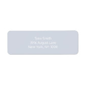 Einfache hellblaue und weiße Rücksendeadresse (Vorne)