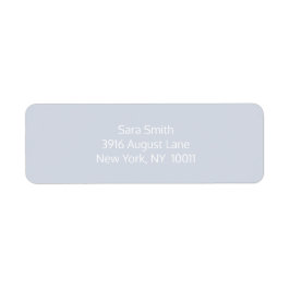 Einfache hellblaue und weiße Rücksendeadresse