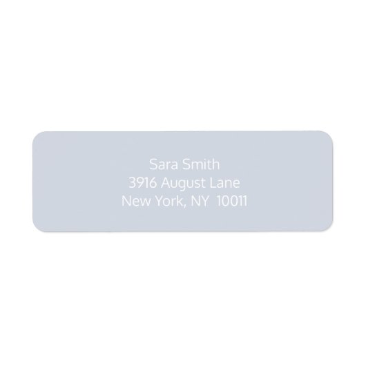 Einfache hellblaue und weiße Rücksendeadresse (Vorne)