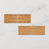 Einfache hellbraune Holzstruktur Blumengestelle 3 Mini Visitenkarte (Vorne/Hinten)