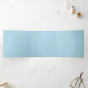 Einfache helle Blauer 5.25"x 5.25" Triffald-Einlad Dreifach Gefaltete Einladung
