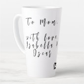EINFACHE, HELLE FARBE XMAS BAUM MIT SCRIPT TEXT MILCHTASSE (Linke Ecke)