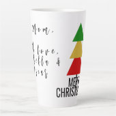 EINFACHE, HELLE FARBE XMAS BAUM MIT SCRIPT TEXT MILCHTASSE (Vorderseite)
