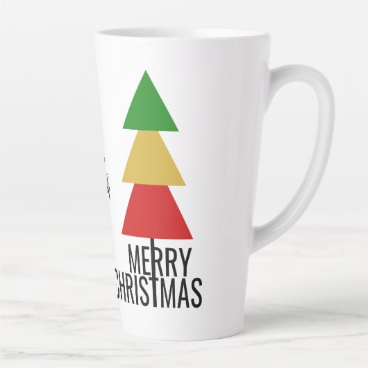 EINFACHE, HELLE FARBE XMAS BAUM MIT SCRIPT TEXT MILCHTASSE (Rechts)