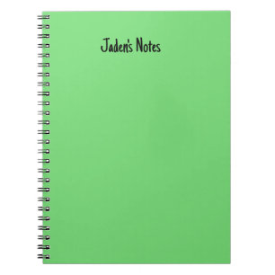 Einfache, helle grüne Persönliche Bezeichnung beim Notizblock