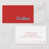 Einfache Helle Word Dark Loyalty Coffee Punch Card Treuekarte (Vorne/Hinten)