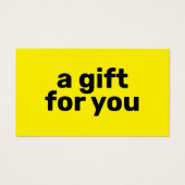 Einfache, hellgelbe, moderne Geschenkgutschrift (Vorderseite)