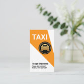 Einfache Hellgelbe Taxis Spotlight Visitenkarte (Stehend Vorderseite)