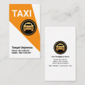 Einfache Hellgelbe Taxis Spotlight Visitenkarte (Vorne/Hinten)
