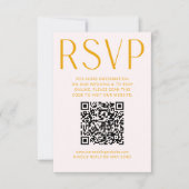 Einfache, hellgelbe UAWG-Online-QR-Code RSVP Karte (Vorderseite)