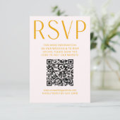 Einfache, hellgelbe UAWG-Online-QR-Code RSVP Karte (Stehend Vorderseite)