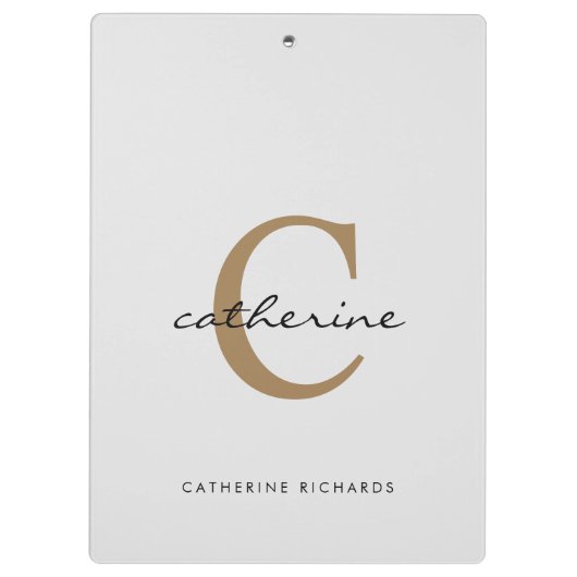 Einfache hellgraue Anwendung Klemmbrett (Rückseite)