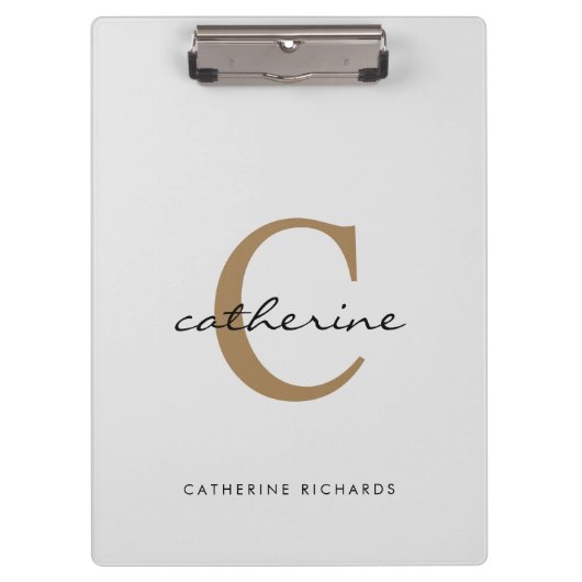 Einfache hellgraue Anwendung Klemmbrett (Vorderseite)