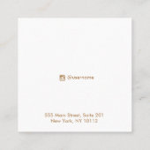 Einfache, hellgraue, moderne Earring Display Card Quadratische Visitenkarte (Rückseite)