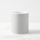 Einfache hellgraue Monogramm Kaffeetasse (Mittel)