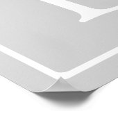Einfache hellgraue Monogramm Poster (Ecke)