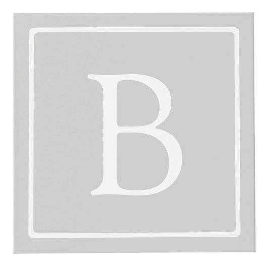 Einfache hellgraue Monogramm Würfel (Rechts)