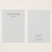 Einfache, hellgraue Ohrring-Grafikkarte (Vorne & Hinten)
