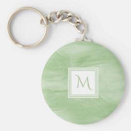 Einfache hellgrüne, subtile Marmorverkleidung Mode Schlüsselanhänger