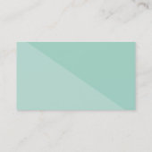 EINFACHE HELLO SCRIPT handgezeichnete Pfefferminze Visitenkarte (Rückseite)