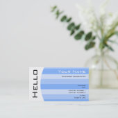 Einfache Hello Visitenkarte (Stehend Vorderseite)