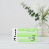 Einfache Hello Visitenkarte (Stehend Vorderseite)