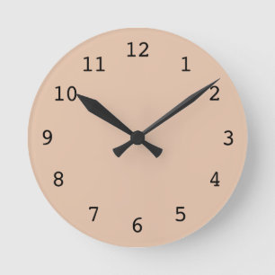 Einfache hellorange Uhr