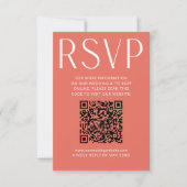 Einfache, hellrosa Hochzeit RSVP Online QR Code (Vorderseite)